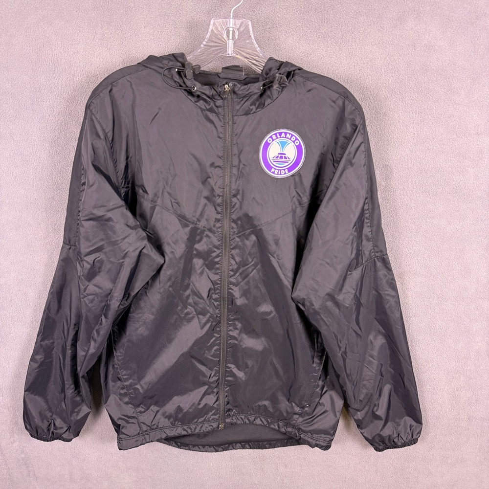 Nike Orlando Pride Windbreaker Jacket Mens Small Black Soccer NWSL 645480-010